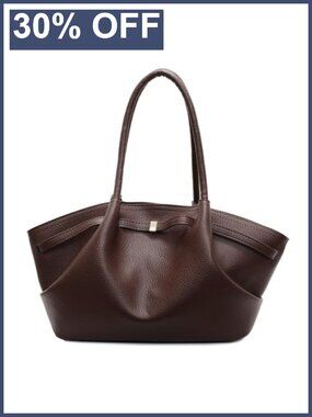 PU Leather Tote Shoulder Bag Large Capacity Trapezoid